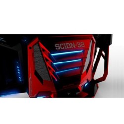 E-blue Tower Monitor, Scion 32, 32", FullHD (1920x1080), 144Hz, czerwony