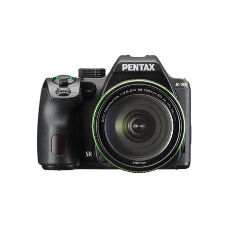 Lustrzanka K-70, obiektyw DA 18-135WR, Pentax, 24,4Mpx, CMOS, 3", 16255, czarny