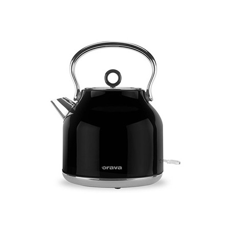 Czajnik retro z analogowym wskaźnikiem temepratury Hiluxe-1 B, 2200W, czarna, orava