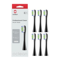 Oclean wymienne końcówki szczoteczek Professional Clean Medium 6 szt P1C5 B06, czarne