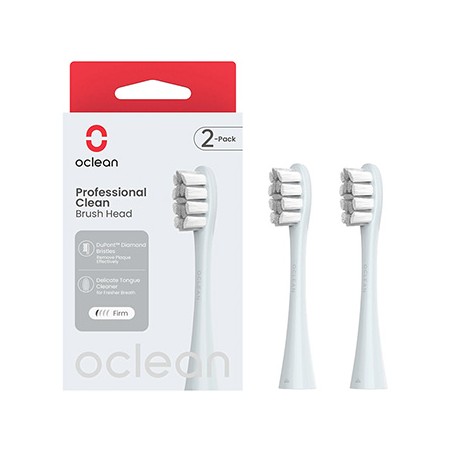 Oclean wymienne końcówki szczoteczek Professional Clean Medium 2 szt P1C9, srebrne