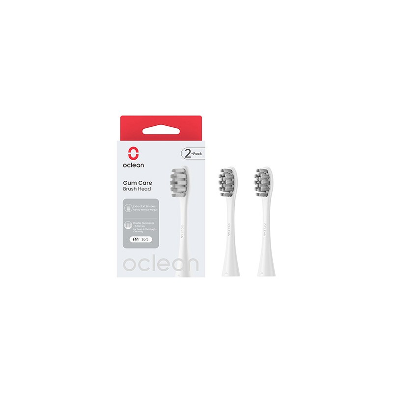 Oclean wymienne końcówki szczoteczek Gum Care Extra Soft 2 szt P1S12 W02, białe