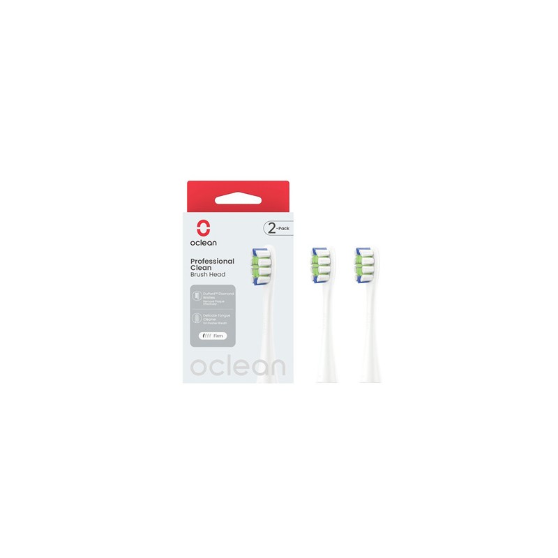 Oclean wymienne końcówki szczoteczek Professional Clean 2 szt P1C1 W02, białe