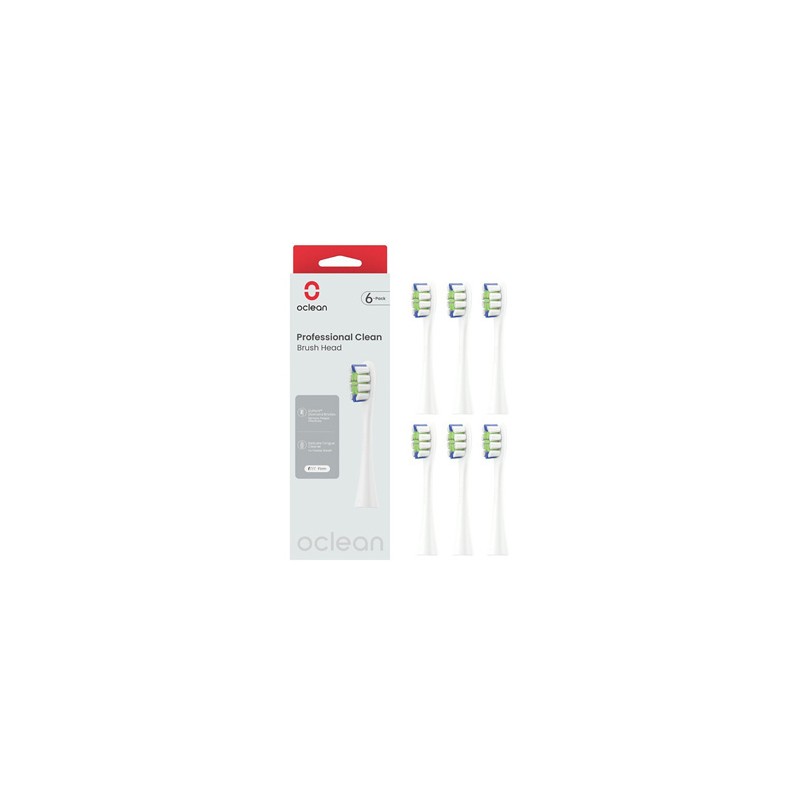 Oclean wymienne końcówki szczoteczek Professional Clean 6 szt P1C1 W06, białe