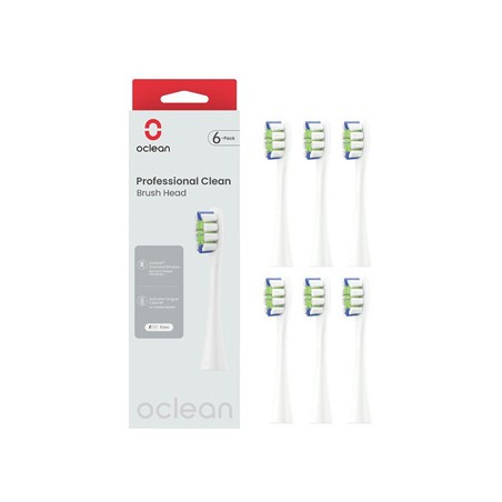 Oclean wymienne końcówki szczoteczek Professional Clean 6 szt P1C1 W06, białe