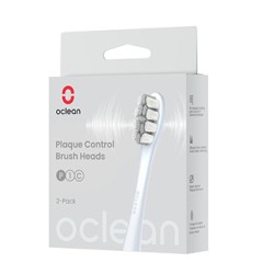 Oclean wymienne końcówki szczoteczek Plaque Control Medium 2 szt P1C9, srebrne