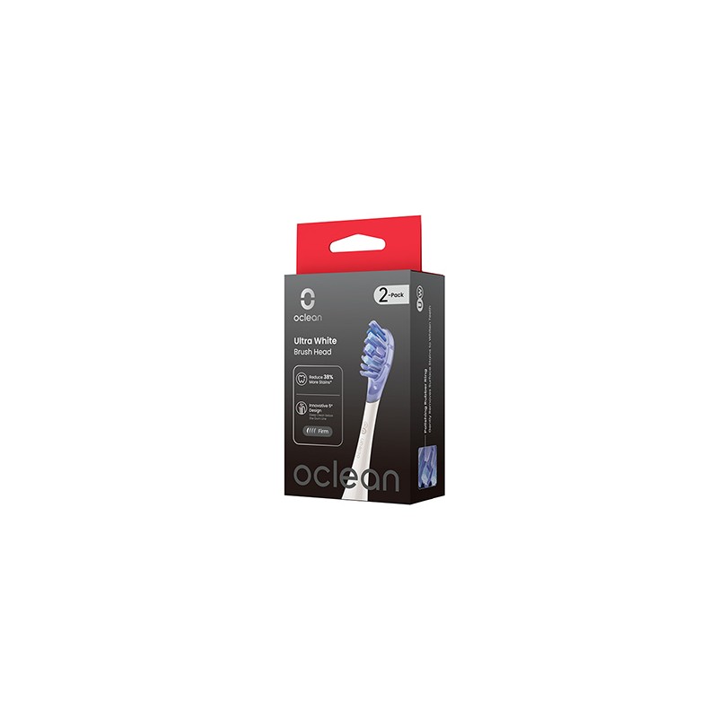 Oclean wymienne końcówki szczoteczek Ultra White UW03 W02, białe