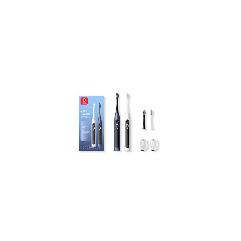 Oclean zestaw szczoteczek sonicznych X Lite DUO SET, ciemnoniebieski + jasnoszary