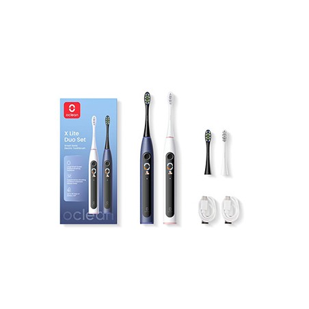 Oclean zestaw szczoteczek sonicznych X Lite DUO SET, ciemnoniebieski + jasnoszary