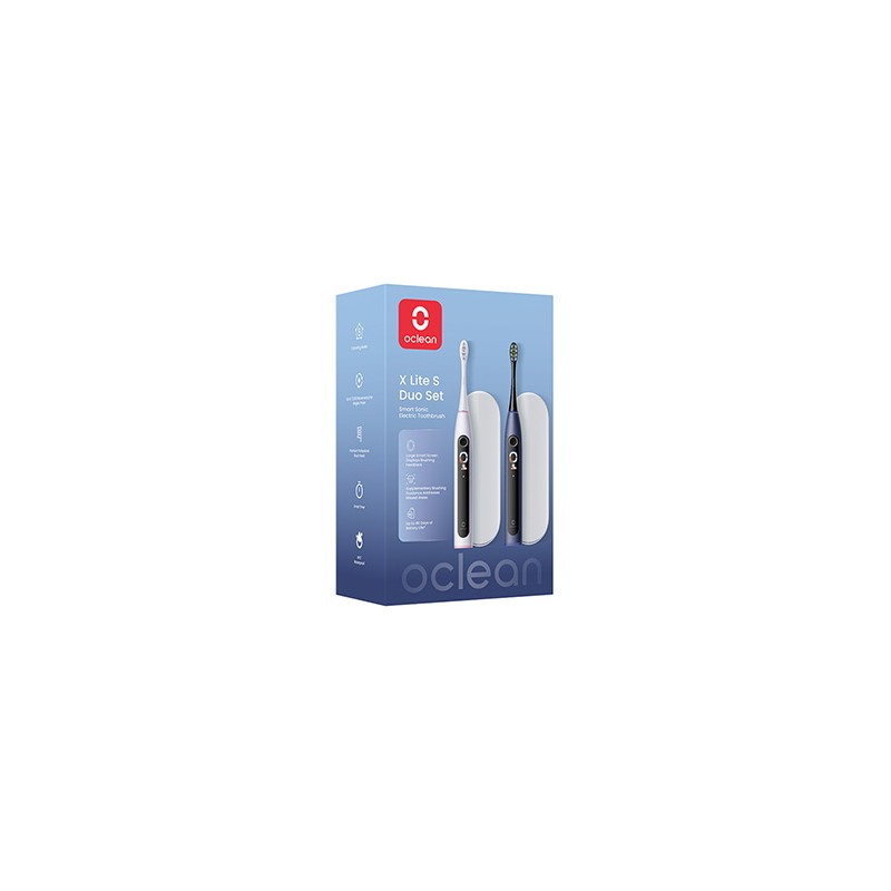 Oclean zestaw szczoteczek sonicznych X Lite Set DUO, ciemnoniebieski+szary