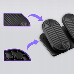 Powerton ERGO STEPPER Podstawa podnóżek ergonomiczny, czarny
