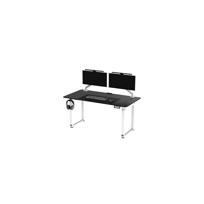 ULTRADESK UPLIFT Biurko 160X75 cm, 72-118 cm, biało-czarny