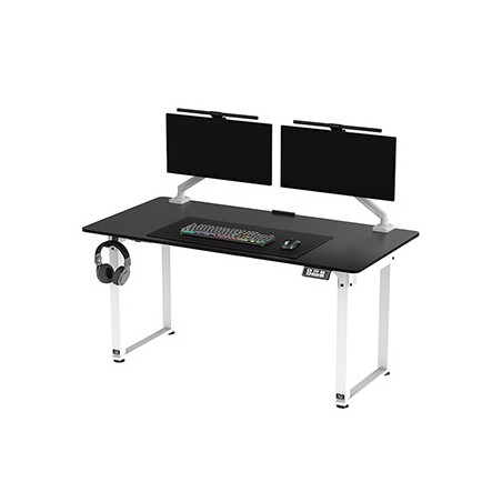 ULTRADESK UPLIFT Biurko 160X75 cm, 72-118 cm, biało-czarny