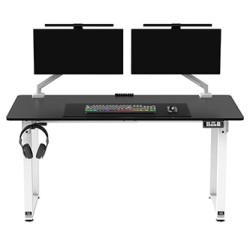 ULTRADESK UPLIFT Biurko 160X75 cm, 72-118 cm, biało-czarny
