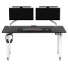 ULTRADESK UPLIFT Biurko 160X75 cm, 72-118 cm, biało-czarny