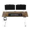 ULTRADESK UPLIFT Biurko 160x75 cm, 72-118 cm, biało-brązowy
