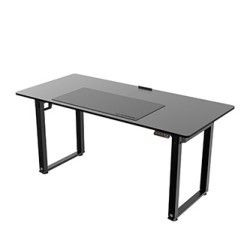 ULTRADESK UPLIFT Biurko 160X75 cm, 72-118 cm, czarno-czarny