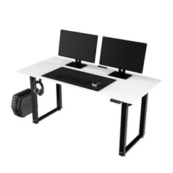ULTRADESK UPLIFT Biurko 160x75 cm, 72-118 cm, czarno-biały