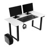 ULTRADESK UPLIFT Biurko 160x75 cm, 72-118 cm, czarno-biały