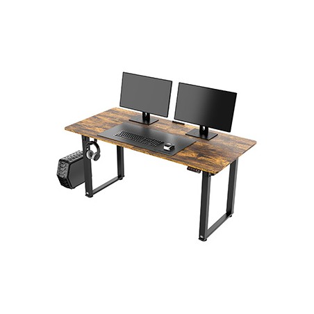 ULTRADESK UPLIFT Biurko 160x75 cm, 72-118 cm, czarno-brązowy