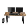 ULTRADESK UPLIFT Biurko 160x75 cm, 72-118 cm, czarno-brązowy
