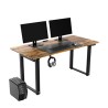 ULTRADESK UPLIFT Biurko 160x75 cm, 72-118 cm, czarno-brązowy
