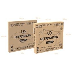 ULTRADESK UPLIFT Biurko 160x75 cm, 72-118 cm, czarno-brązowy
