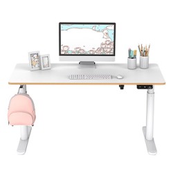 ULTRADESK PULSAR Biurko dla dzieci z elektryczną regulacją wysokości z uchwytem słuchawki i kable 120X60 cm, biały
