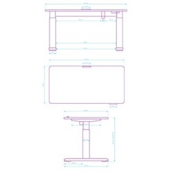 ULTRADESK PULSAR Biurko dla dzieci z elektryczną regulacją wysokości z uchwytem słuchawki i kable 120X60 cm, biały