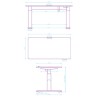 ULTRADESK PULSAR Biurko dla dzieci z elektryczną regulacją wysokości z uchwytem słuchawki i kable 120X60 cm, biały