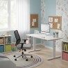 ULTRADESK PULSAR Biurko dla dzieci z elektryczną regulacją wysokości z uchwytem słuchawki i kable 120X60 cm, biały