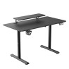 ULTRADESK HIGHLANDER BLACK Biurko z elektryczną regulacją wysokości z uchwytem słuchawki i kable 120X60 cm, czarny