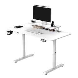 ULTRADESK HIGHLANDER WHITE Biurko z elektryczną regulacją wysokości z uchwytem słuchawki i kable 120X60 cm, biały