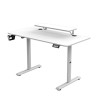 ULTRADESK HIGHLANDER WHITE Biurko z elektryczną regulacją wysokości z uchwytem słuchawki i kable 120X60 cm, biały