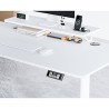 ULTRADESK HIGHLANDER WHITE Biurko z elektryczną regulacją wysokości z uchwytem słuchawki i kable 120X60 cm, biały