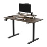 ULTRADESK HIGHLANDER BROWN Biurko z elektryczną regulacją wysokości z uchwytem słuchawki i kable 120X60 cm, brązowy
