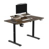 ULTRADESK HIGHLANDER BROWN Biurko z elektryczną regulacją wysokości z uchwytem słuchawki i kable 120X60 cm, brązowy