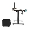 ULTRADESK HIGHLANDER BROWN Biurko z elektryczną regulacją wysokości z uchwytem słuchawki i kable 120X60 cm, brązowy