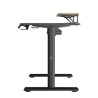 ULTRADESK HIGHLANDER BROWN Biurko z elektryczną regulacją wysokości z uchwytem słuchawki i kable 120X60 cm, brązowy