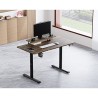 ULTRADESK HIGHLANDER BROWN Biurko z elektryczną regulacją wysokości z uchwytem słuchawki i kable 120X60 cm, brązowy