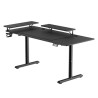 ULTRADESK HIGHLANDER XXL BLACK Biurko z elektryczną regulacją wysokości z uchwytem słuchawki i kable 160X70 cm, czarny