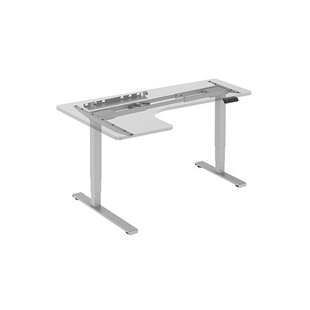 Powerton ERGO EDGE Stelaż rama biurka narożnego z elektryczną regulacją wysokości 125 kg nośność, szary