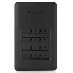 Verbatim zewnętrzny dysk twardy, Store N Go Secure Portable, 2.5", USB 3.0 (3.2 Gen 1), 2TB, 2000GB, 53403, czarny, szyfrowany, 