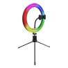 Powerton LIFE RING LIGHT, lampa pierścieniowa 10 ", regulacja barwy i intensywności światła, uchwyt telefonu i tripod
