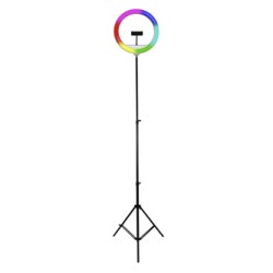 Powerton LIFE RING LIGHT, lampa pierścieniowa 13", regulacja barwy i intensywności światła, uchwyt telefonu i statyw, EOL