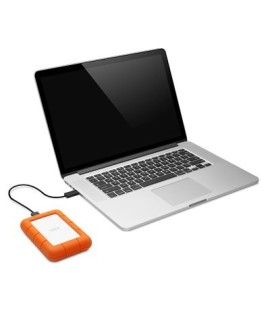 LaCie Rugged Mini zewnętrzny dysk twarde 2 TB 5400 RPM Micro-USB B 3.2 Gen 1 (3.1 Gen 1) Pomarańczowy, Srebrny