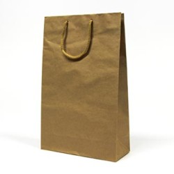Torba papierowa, eko, brązowa, 37x11x25cm, 5szt.w opakowaniu, cena za, 1 szt.