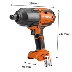Klucz udarowy 04-618, 18V, 1800ot./min, NEO TOOLS