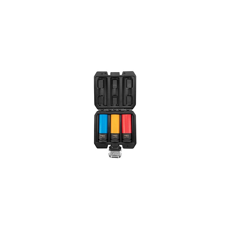 Nasadki Udarowe Nasadki do felg aluminiowych, 12-350, zestaw 3 szt (17mm, 19mm i 21mm), Neo Tools