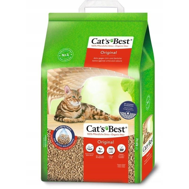 JRS Cat's Best Original - drewniany żwirek zbrylający dla kota - 5 l / 2,1 kg (WYPRZEDAŻ)